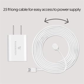 img 2 attached to Arlo Ultra/Ultra 2/Pro 3/Pro 4 Compatible 25ft/7.6m Weatherproof Outdoor Charging Cable with Quick Charge Adapter - White (NOT Compatible with Arlo Essential Spotlight Camera)