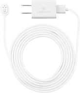 arlo ultra/ultra 2/pro 3/pro 4 compatible 25ft/7.6m weatherproof outdoor charging cable with quick charge adapter - white (not compatible with arlo essential spotlight camera) logo