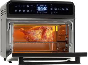 img 4 attached to 🍳 10-in-1 Kitchen Oven: Countertop Digital Toaster Oven Air Fryer Combo - 23 QT Capacity, 1500 Watts, Matte Black - ETL Certified