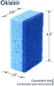 img 1 attached to Europe-Made 9-Pack Okleen Blue Multi-Use Scrub Sponges: Enhance your SEO!