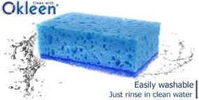 img 2 attached to Europe-Made 9-Pack Okleen Blue Multi-Use Scrub Sponges: Enhance your SEO!