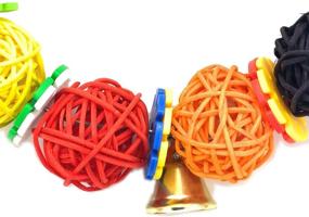 img 1 attached to Mrli Pet Parrot Toys: Colorful Rings Balls 🦜 Chew Toys for Budgies, Parakeets, Cockatiels, Cockatoos, Conures, and Lovebirds