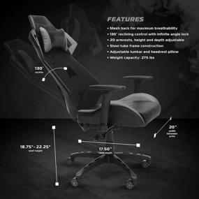 img 2 attached to 🕹️ Enhance Your Gaming Experience with the RESPAWN 200 Racing Style Gaming Chair, Gray RSP 200 GRY