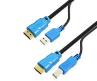 🔌 кабель twin hdmi usb a на hdmi usb b 10 футов для стандартного kvm-переключателя - набор из 2 логотип