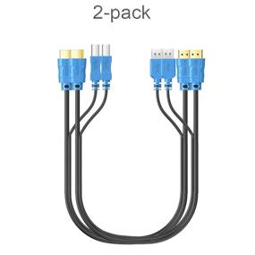 img 3 attached to 🔌 Кабель Twin HDMI USB A на HDMI USB B 10 футов для стандартного KVM-переключателя - набор из 2