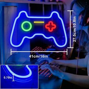 img 2 attached to 🎮 Vibrant Game Neon Sign (16 x 11inch) with LED Light – Perfect Gaming Wall Décor for Bedroom, Children Game Room