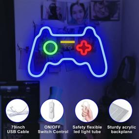 img 3 attached to 🎮 Vibrant Game Neon Sign (16 x 11inch) with LED Light – Perfect Gaming Wall Décor for Bedroom, Children Game Room