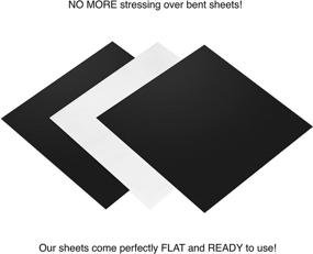 img 2 attached to 40 Matte Black and White Vinyl Sheets - Permanent Adhesive Backed - 12” x 12” - Works with Cricut and Other Cutters - EZ Craft USA
