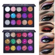 yeweian glitter eyeshadow palette: 30 ultra pigmented colors, long lasting & waterproof shimmer makeup palette set logo