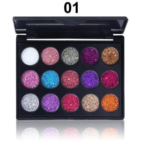 img 3 attached to Yeweian Glitter Eyeshadow Palette: 30 Ultra Pigmented Colors, Long Lasting & Waterproof Shimmer Makeup Palette Set