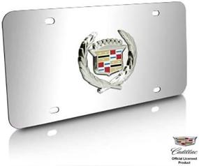 img 1 attached to Лицензионная табличка Cadillac Classic Logo Chrome из нержавеющей стали от компании Au-Tomotive Gold, INC.