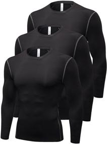 img 4 attached to 👕 Optimized Compression Undershirts Baselayer Thermal Clothing for Active Men