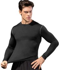 img 3 attached to 👕 Optimized Compression Undershirts Baselayer Thermal Clothing for Active Men