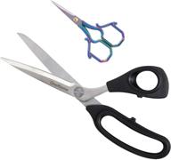 🧵 professional fabric scissors, 9.5 inch soft comfort grip handles for sewing, ultra sharp stainless steel blade shears, craft scissors for home office logo