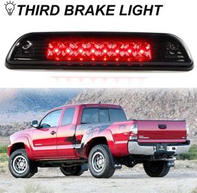 img 4 attached to Third Brake Light Fit 1995-2015 Toyota Tacoma Truck Full LED 3Rd Brake Stop Tail Lamp (Smoke Lens)