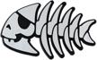jolly pirate fish chrome emblem logo