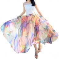 🌸 sinono floral chiffon skirts: elegant and stylish women's clothing in skirts logo