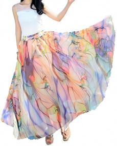 img 1 attached to 🌸 Sinono Floral Chiffon Skirts: Elegant and Stylish Women's Clothing in Skirts