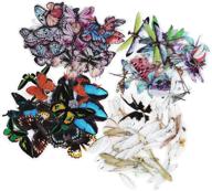 molshine pet transparent butterfly dragonfly stickers - personalize & decorate diy projects, journals, laptops, scrapbooks, and more! (160pcs, 4 packs - st-431) logo