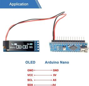 img 1 attached to Frienda 10 штук, 0,91-дюймовый OLED-дисплейный модуль драйвера IIC I2C серийный подсветочный дисплейный модуль совместим с Arduino Raspberry PI (синий)