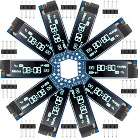 img 4 attached to Frienda 10 Pieces 0.91 Inch OLED Display Module Driver IIC I2C Serial Self-Luminous Display Board with Arduino Raspberry PI Compatibility (Blue)