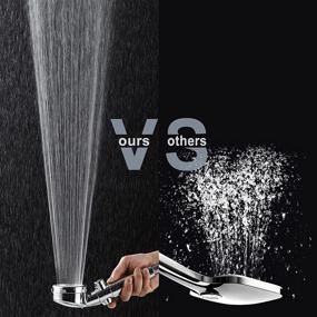img 2 attached to Vicoobuy High Pressure Shower Heads - All-in-One Water Saving Shower Head Set with Filters, 3 Modes & 360° Rotating Handheld Shower Head – Includes Stainless Steel Hose and Bracket