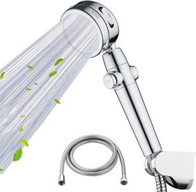 img 4 attached to Vicoobuy High Pressure Shower Heads - All-in-One Water Saving Shower Head Set with Filters, 3 Modes & 360° Rotating Handheld Shower Head – Includes Stainless Steel Hose and Bracket
