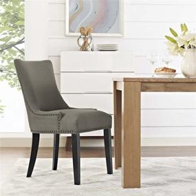 img 1 attached to Enhance Your Dining Experience with Modway 🪑 Marquis Modern Upholstered Fabric Dining Chair in Granite