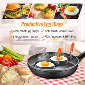 img 1 attached to 🍳 Meidong Egg Rings - Pack of 4 (4-inch)