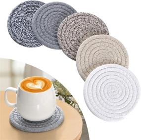 img 4 attached to 🏠 Ultimate Coasters: Absorbent, Heat Resistant and Perfect for Housewarming Protection