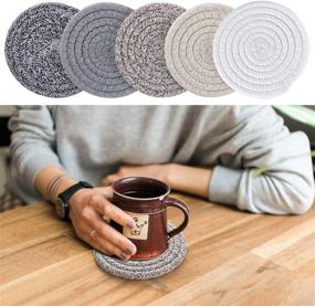 img 3 attached to 🏠 Ultimate Coasters: Absorbent, Heat Resistant and Perfect for Housewarming Protection