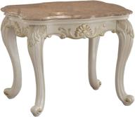 🪑 acme furniture chantelle end table top in marble/pearl finish logo