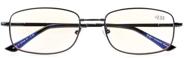 👓 anti blue ray eyeglasses for men - memory bridge computer glasses, ideal for reading and gaming logo