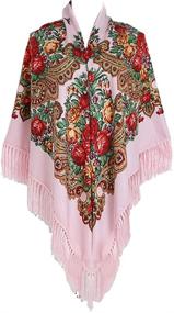 img 4 attached to Oversized Traditional Ukrainian Tassel Fringes Women's Accessories in Scarves & Wraps