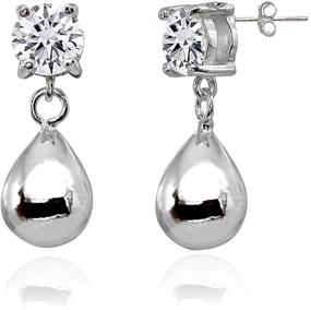 img 3 attached to Sterling Zirconia Dangling Pear Shape Earrings