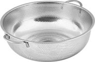 🍝 stainless steel colander by utopia kitchen - micro-perforated strainer for efficiently draining pasta, noodles, orzo, veggies, fruits, and more logo