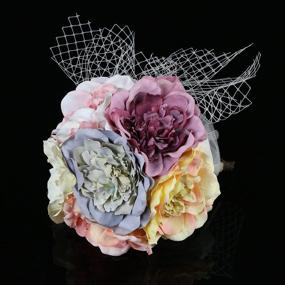 img 1 attached to 🌸 Coucoland Colorful Fascinator Headband: Stylish Women's Wedding Accessories