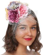 🌸 coucoland colorful fascinator headband: stylish women's wedding accessories logo