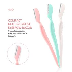 img 3 attached to 🪒 Lurrose Eyebrow Razors Shavers: Top-rated Facial Hair Trimmer for Women and Men - Multipurpose Exfoliating Eyebrow Shapers (10PCs)