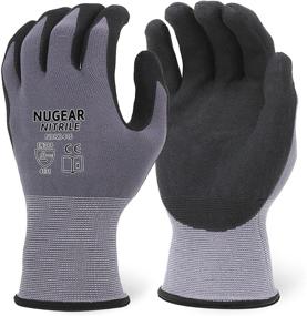 img 2 attached to Nugear Microfoam Nitirile Gloves 15 Gauge - Superb 12 Pair Set for Optimal Protection!