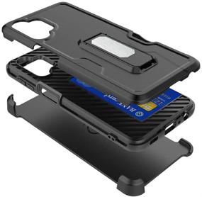 img 3 attached to 📱 Eclipse Legend Cases for Samsung Galaxy A32 5G: Tempered Glass, Kickstand, Belt Clip & Car Mount (Black)