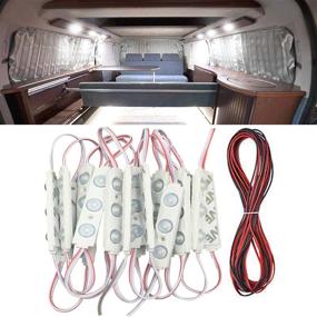 img 3 attached to 🚗 ROYFACC 60 LED Car Interior Light Bright White Lighting Dome Lamp Ceiling Work Lights Kit for Van Truck Auto Car Vehicle Caravan DC 12V - Ultimate Illumination Solution! (20 Modules, White)