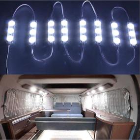 img 2 attached to 🚗 ROYFACC 60 LED Car Interior Light Bright White Lighting Dome Lamp Ceiling Work Lights Kit for Van Truck Auto Car Vehicle Caravan DC 12V - Ultimate Illumination Solution! (20 Modules, White)