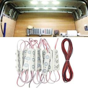 img 4 attached to 🚗 ROYFACC 60 LED Car Interior Light Bright White Lighting Dome Lamp Ceiling Work Lights Kit for Van Truck Auto Car Vehicle Caravan DC 12V - Ultimate Illumination Solution! (20 Modules, White)
