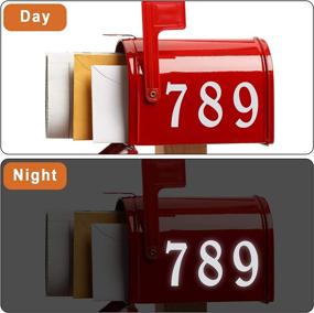 img 1 attached to 📮 Zonon 60 Pieces Reflective Mailbox Numbers Stickers - Waterproof Self Adhesive Vinyl Decals for Address, Window Signs, Doors, Cars, House - 2 Inches