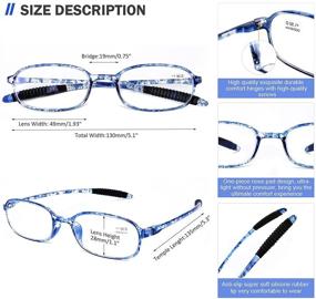 img 1 attached to 👓 Enhance Your Screen Time Comfort with AQWANO 4 Pack Computer Reading Glasses, Blue Light Blocking & UV Protection Readers for Women and Men +2.0