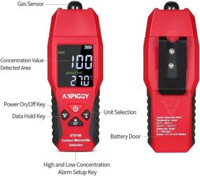 img 3 attached to 🔍 Portable Carbon Monoxide Meter with LCD Color Display, High Precision CO Gas Leak Detector Tester - 0-1000ppm Range