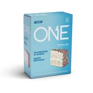 one protein birthday cake count logo