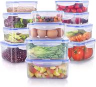 🥫 jendeho airtight food storage containers set - bpa free & leak proof 24 piece meal prep container set with large capacity lunch box and lids логотип