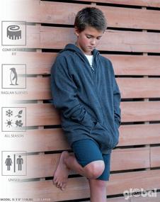 img 1 attached to Kids' Lightweight Soft Fleece Hoodie: Global Blank Youth Zip-Up for Boys, Girls & Toddlers